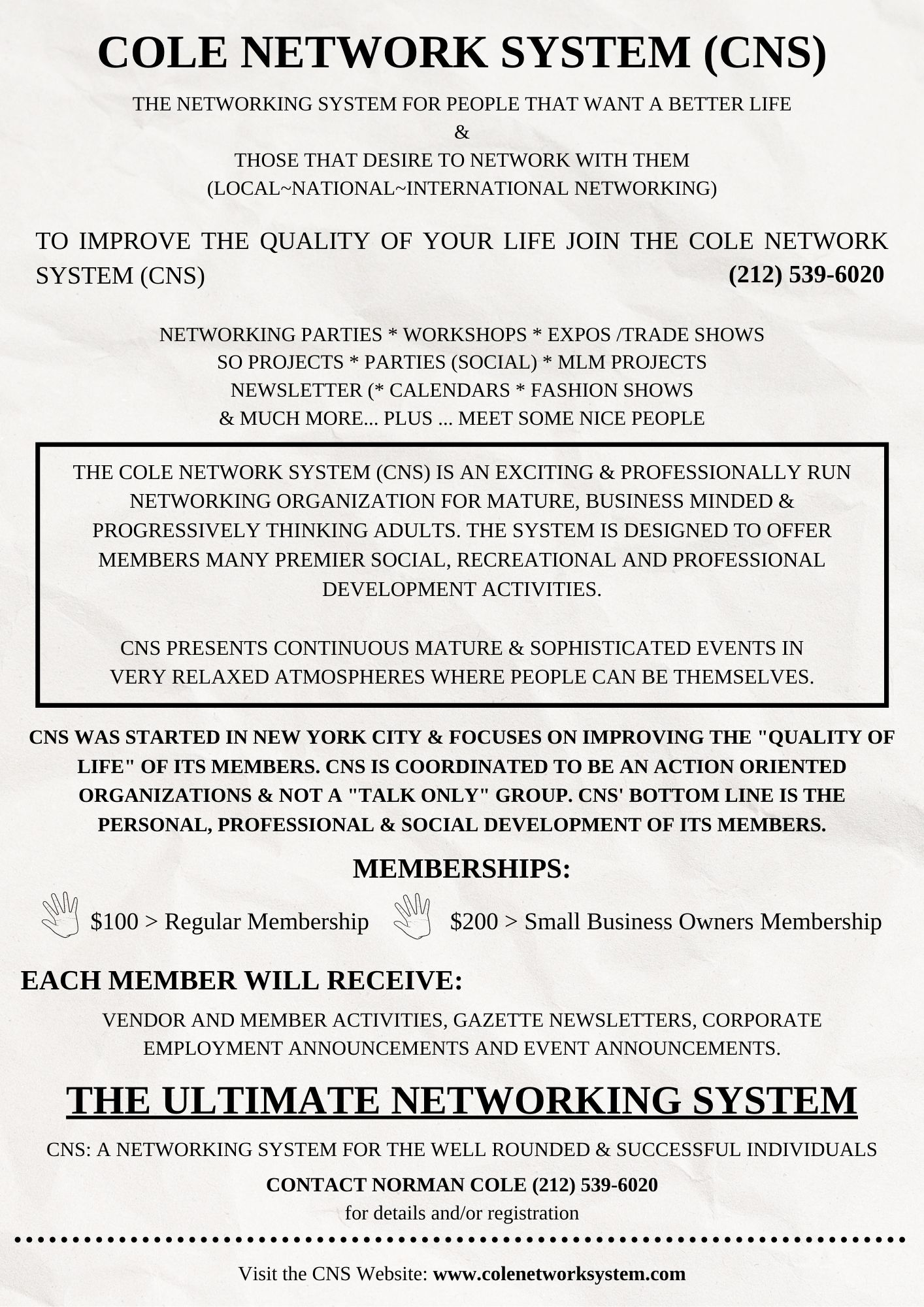 The Ultimate Networking System